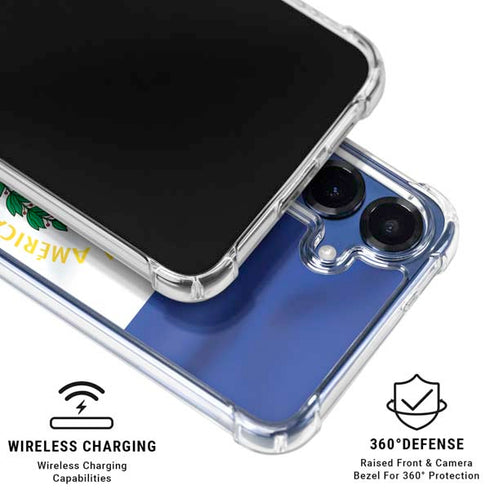 El Salvador Flag Galaxy S25 Plus Clear Case